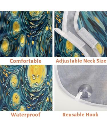 Buy Abstract Starry Night Beard Bib Apron - Hair Catcher for Men | Perfect Father's Day & Christmas Gift - Buy Online on GoSupps.com