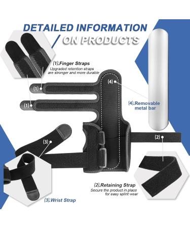 Trigger Finger Splint for Right Hand Support for Middle Index Little & Ring Fingers | Hand Brace for Fractures Arthritis & Mallet Finger | Small/Medium Black - Buy Online on GoSupps.com