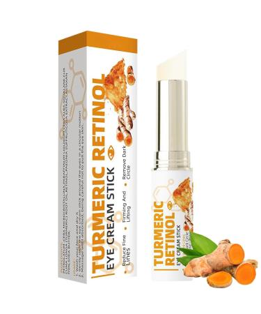 Turmeric Retinol Eye Cream Stick, Moisturizing Eye Cream, Anti-Aging Under Eye Cream for Dark Circles, Puffiness, Eye Bags (1 PCS)