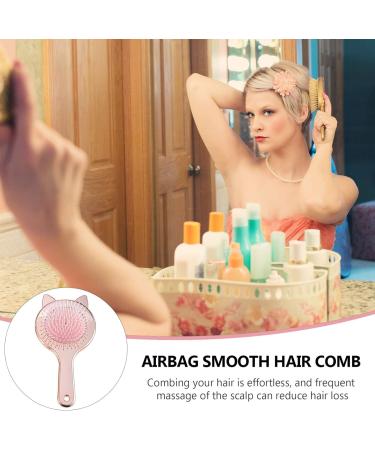 FRCOLOR Hair Paddle Detangler Cute Styling Brush Gold Women Brushes Shape Static Portable Shampoo Cartoon Grooming Tool Girls Head Ears No Handle Shaped - Buy Online on GoSupps.com