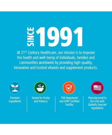 21st Century Calcium Plus D Tablets 1000 mg 90 Count Unflavored 90 Count (Pack of 1) - Buy Online on GoSupps.com