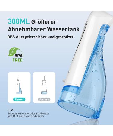 Mouth Shower Wireless - Coslus Portable Electric Tooth Cleaner 300ml 3 Modes & 5 Nozzles | Best Oral Care & Travel Solution - Buy Online on GoSupps.com