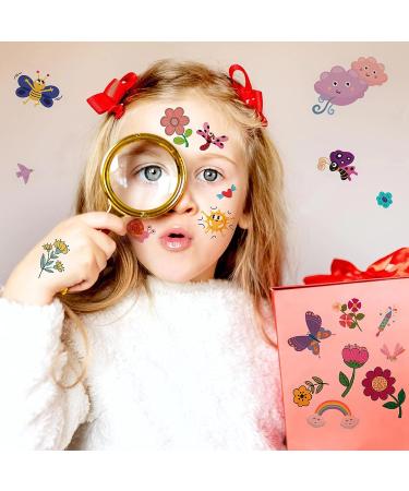 Casciybo Flower Temporary Tattoos for Kids Girl - 10 Sheets Cute Small Tattoo Stickers | Waterproof Fake Tattoos for Child Birthday Party Favors & Decorations - Buy Online on GoSupps.com