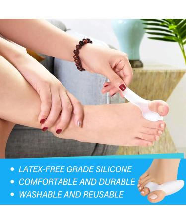 8-Piece Toe Separator Silicone | Pain Relief for Toe Misalignment & Overlapping Toes | Correct Valgus & Foot Orientation for Men & Women - Buy Online on GoSupps.com