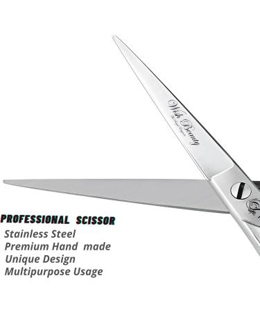 Professional Hairdressing Scissors Hair Cutting Scissors Shears for Barber Salon Home - with Antibacterial Comfort Rubber Grip 100% Stainless Steel (Blue) - Buy Online on GoSupps.com