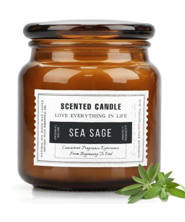 Sage Candles for Cleansing House 32oz 120 H Long Lasting Big Candle Sets Candles for Home Scented Glass Jar Aromatherapy Soy Candle Stress Relief Gifts for Mom Women and Man 2Pack Sage candles