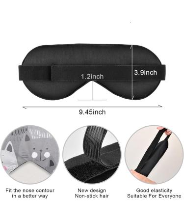 Haskirky Light Blocking Eye Mask - Adjustable Unisex Travel Mask for Deep Sleep, Yoga, and Meditation - Breathable & Comfortable - Cat Grey - Buy Online on GoSupps.com