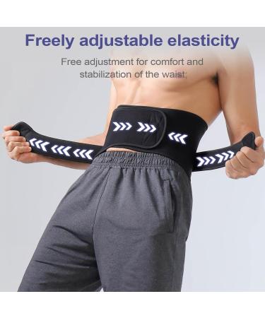 Waist Support Belt | Adjustable Lower Back Support Lumbar Wrap | Lightweight Workout Back Brace Waist Supports for Outdoor Activities Black L - Buy Online on GoSupps.com