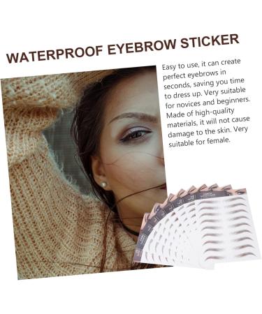 Healeved 9 Sheets Imitation Eco Eyebrow Sticker Eyebrow Blond Tattoos 4 Stick on Transfer Stickers 21.5X14.5cm Brown - Buy Online on GoSupps.com