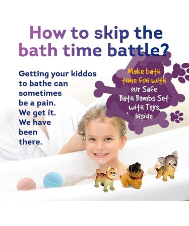 Kids Bath Bombs with Little Puppy Toys Inside - Collect 16 Dogs | Easter Gift for Toddlers & Kids | Made in USA - Buy Online on GoSupps.com
