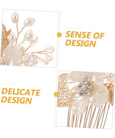 Didiseaon Gold Leaf Side Comb Hair Comb Clips Womens Headpiece Comb Clips for Hair Wedding Bride Headpiece Hair Comb for Bride Vintage Hair Accessories Bride Headpieces for Wedding - Buy Online on GoSupps.com