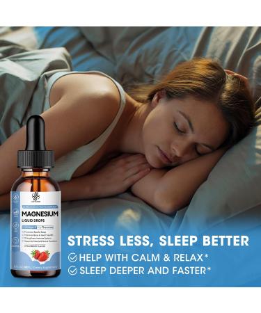 (2 Pack) Magnesium Glycinate Liquid Drop with Citrate, Oxide and Taurate, Calm Magnesium with Omega3, L-Theanine, D3, B6, B12 for Calm, Sleep, Leg Cramps, Muscles, Energy, Sugar-Free Strawberry Flavor - Buy Online on GoSupps.com