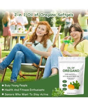 Buy 2 in 1 Oil of Oregano & Black Seed Oil - 6000mg & 200mg Softgel Capsules - 300 Count for Immune Support | International Shipping - Buy Online on GoSupps.com