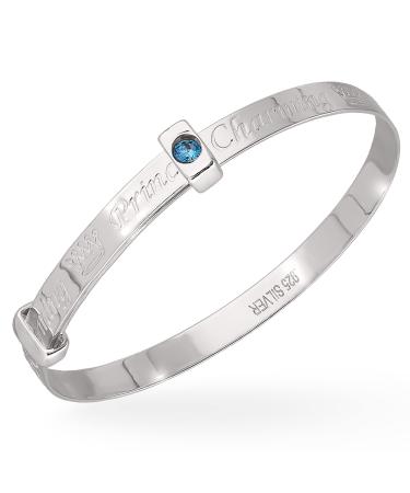 Prince Charming Bangle with Blue Stone