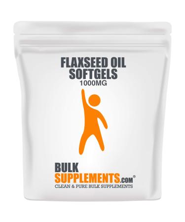 BulkSupplements.com Flaxseed Oil 1000mg Softgels - Flax Seed Oil Supplement - Flax Seed Oil Omega 3 Supplement - Flaxseed Oil Capsules - Flax Seed Oil Supplement - Flaxseed Oil Softgels (300 Count - 300 Servings) 300 Count