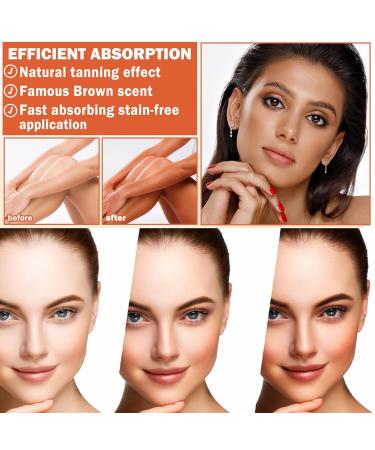 Soft Brown Tanning Gel - Natural Carrot Sun Tanning Cream with Brush (100g) - Perfect for Outdoor & Sunbeds - Buy Online on GoSupps.com