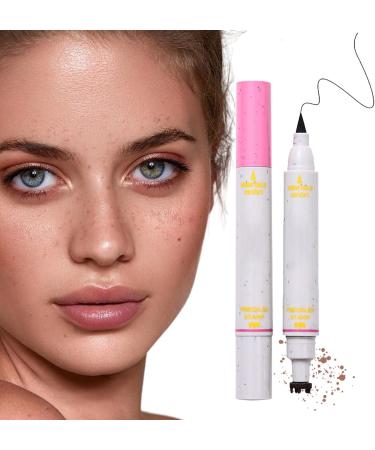 Fake Freckles Dot Pen Water Resistant 2 in 1 Fake Freckles & Eyeliner Long Hold Natural Look for Women and Young Girls Skin Beauty - Buy Online on GoSupps.com