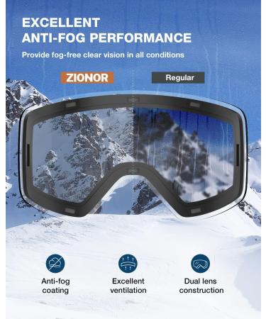 ZIONOR X11 Ski Goggles - A3-Blueframe Gold Lens VLT 7% - for Men and Women - Buy Online on GoSupps.com