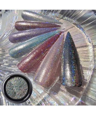 Gzmayuen Nail Powder Set - Pearl & Chameleon Glitter Holographic Chrome Mirror Finish | 2pcs - Buy Online on GoSupps.com