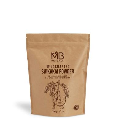MB Herbals Pure Shikakai Powder 100g | 3.5 Oz | 100% Pure Acacia concinna Fruit Pods Powder - Natural Hair Cleanser & Conditioner