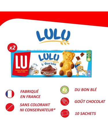LU - La Bo te LULU - Assortment of 10 Packets: Chocolate Hazelnut Trays (x3) Chocolate Coqueline (x2) L'Ourson Chocolat (x2) Strawberry Tray (x2) Strawberry Coqueline (x1) - Pack of 1.4 kg - Buy Online on GoSupps.com