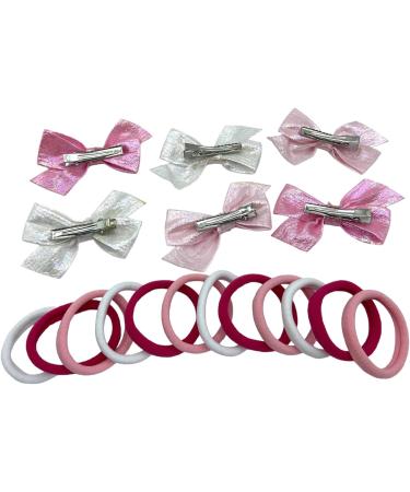 18 Piece Girls Hair Bow Clips Ponios Set Soft Endless Hair Accessories Girls Fashion Accessory (Shiny Effect) - Buy Online on GoSupps.com