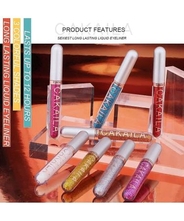 Go Ho 8 Colors Glitter Liquid Eyeliner Set - Colorful, High Pigmented, Long-lasting Waterproof Eyeliners for Women (03) - Buy Online on GoSupps.com