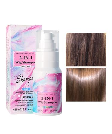 Shampoo for wigs nourishing shampoo from human hair 80 ml antistatic deep cleansing 2in1 shampoo for synthetic and natural hair improves dullness and dryness Tsuchiya