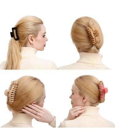 Askfeel 8Pack 3.5 Inch Medium Hair Claw Clips - Non Slip Matte Hair Clips for Women & Girls - Buy Online on GoSupps.com