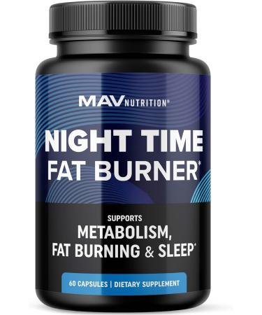 Night Time Fat Burner Weight Loss Pills for Women & Men | Metabolism Booster & Appetite Suppressant for Weight Loss | Night Shred Thermogenic Fat Burner with Melatonin - Buy Online on GoSupps.com