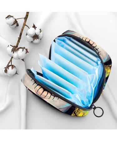Shop Day of the Dead Sugar Skull Girl Portable Sanitary Napkin Bag | Menstrual Cup Holders for Women & Teens - Buy Online on GoSupps.com