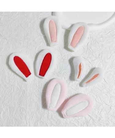 MCAORI 5pairs Rabbit/Cat Ear Shape Appliques DIY Hair Clip Keychains Gloves Clothes Sewing Materials Patches Hair Accessories - Buy Online on GoSupps.com