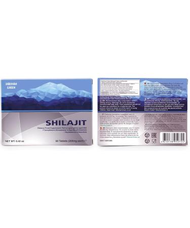 Natural Shilajit in Tablets 2 Packs of 60 Tablets (Total 120 Tablets) Golden Shilajit label - Buy Online on GoSupps.com