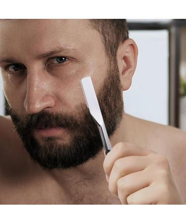 Minkissy 2-Pack Men's Razor Blades - Safe Body Razor for Barbers & Hairdressers - Black Razor Knife Holder - International Shipping Available - Buy Online on GoSupps.com