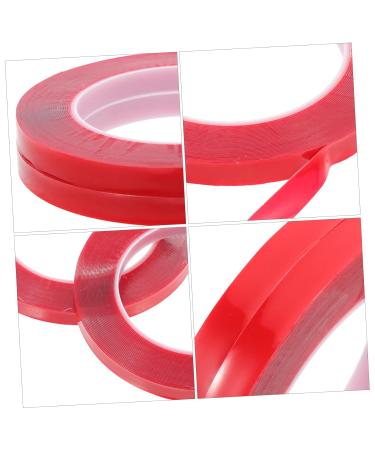 NUOBESTY 4 Rolls Transparent Double-sided Tape Press on Nails Adhesive Nail Art Showing Tape Hanging Poster Tape Nail Display Holders Rug Tape No Trace Color Card Red No Substrate Acrylic - Buy Online on GoSupps.com