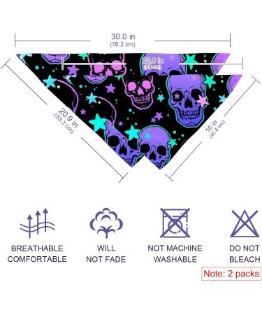 Shop Colorful Dog Scarves - Triangular Scarves for Small Medium & Large Dogs & Cats - 2 Pack - Buy Online on GoSupps.com