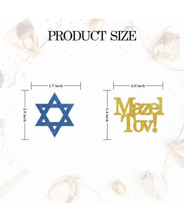 INNORU Mazel Tov Cupcake Toppers Congratulations Party Decorations Engagement Baby Shower Bar Mitzvah Birthday Wedding Jewish Party Decorations Supplies Pack of 24 Glitter - Buy Online on GoSupps.com