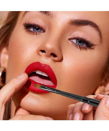 2 PCS Retractable Lip Brush Set | Portable Lipstick Applicator for Travel | Mini Reusable Makeup Brush for Women & Girls - Buy Online on GoSupps.com