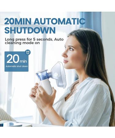 Portable Nebulizer Machine for Kids and Adults - Handheld Ultrasonic Mesh Nebulizer for Asthma Treatment | Personal Steam Inhaler for Breathing Problems at Home & Travel - 3 Mask Options - Buy Online on GoSupps.com