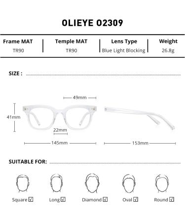 Computer Blue Light Blocking Glasses - Square Anti-Eyestrain Eyeglasses for Men & Women - 49mm Gaming & Reading Glasses - Buy Online on GoSupps.com