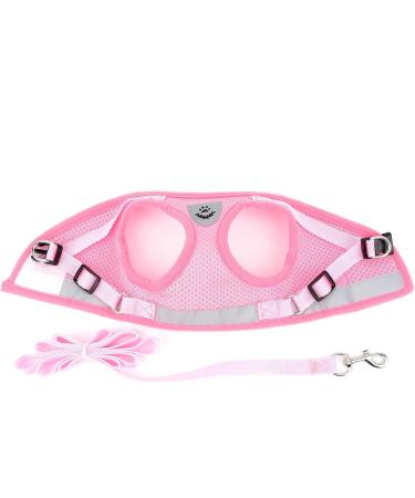 Ranphy Cat Dishes & Adjustable No-Pull Leash | Reflective Small Dog Harness - Soft Mesh Padded Hiking Jacket (L Chest 44cm) - Pink - Buy Online on GoSupps.com