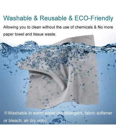 Jiahuade 20 Microfiber Glasses Cleaning Cloths Optician Quality Durable & Effective Microfiber Towels for Eyewear & Displays - Buy Online on GoSupps.com