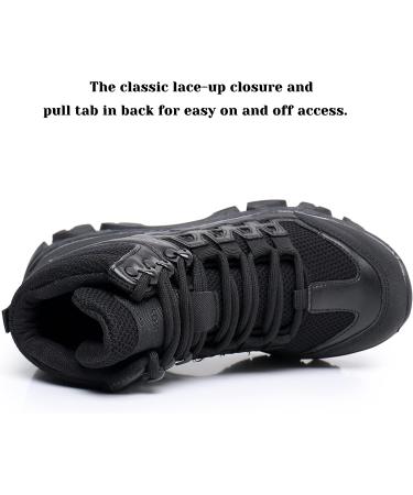 Dirafy Kids Outdoor Ankle Hiking Boots - Boys Lightweight Trekking Shoes | Size 5 Big Kid, Black - Buy Online on GoSupps.com