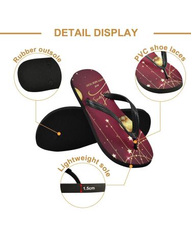 Mnsruu Golden Christmas Ball Flip Flops | Stylish Home Hotel Spa & Travel Footwear for Men & Women - Buy Online on GoSupps.com