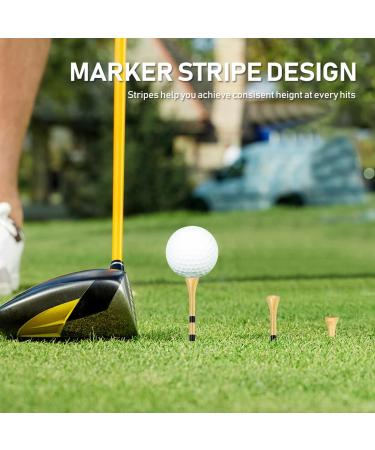 HUAEN Bamboo Golf Tees 150 Pack - 3-1/4 Inch Unbreakable Long Tees for Low Friction and Resistance - Buy Online on GoSupps.com