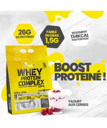 Olimp Sport Nutrition Whey Protein Complex 100% - Cherry Yoghurt (2270 g) | Premium International Shipping - Buy Online on GoSupps.com