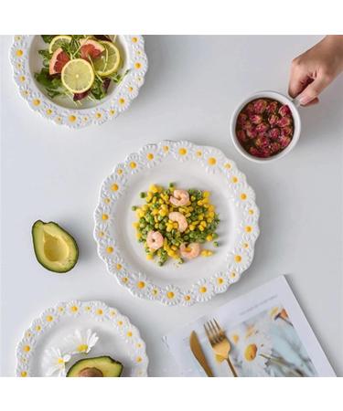 Serving Plates Ceramic Embossed Dinner Plate Dinner Household Tableware Fruit Plate Dim Sum Plate Dinner Plate Baking Plate Kitchen Tableware for Appetizer Dinner and Desserts (Size : 20cm) - Buy Online on GoSupps.com