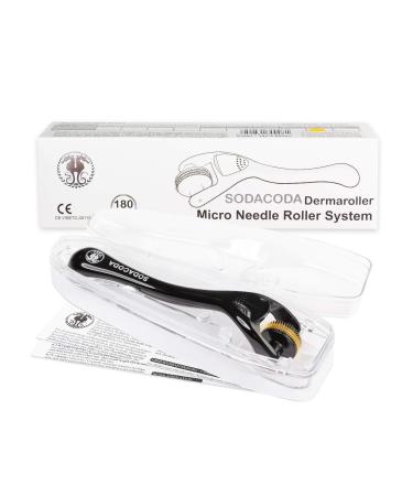 Sodacoda derma scooter - 180 micro needles made of titanium - against acne scars - stimulates circulatory circulation. - Buy Online on GoSupps.com