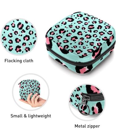 Leopard Print Sanitary Napkin Storage Bag | Menstrual Cup Pouch Organizer - Color 7 - Buy Online on GoSupps.com