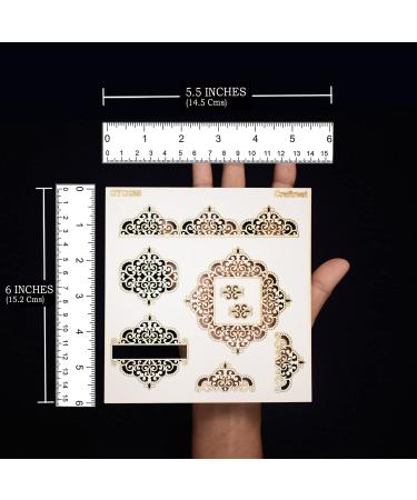 CrafTreat Laser Cut Chipboard Embellishments for Card Making and Scrapbooking - Decorative Motifs - 5.5X6 Inches - Buy Online on GoSupps.com